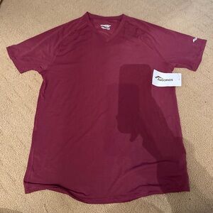 Saucony Men's Maroon V-Neck SA81191-ZN Shirt